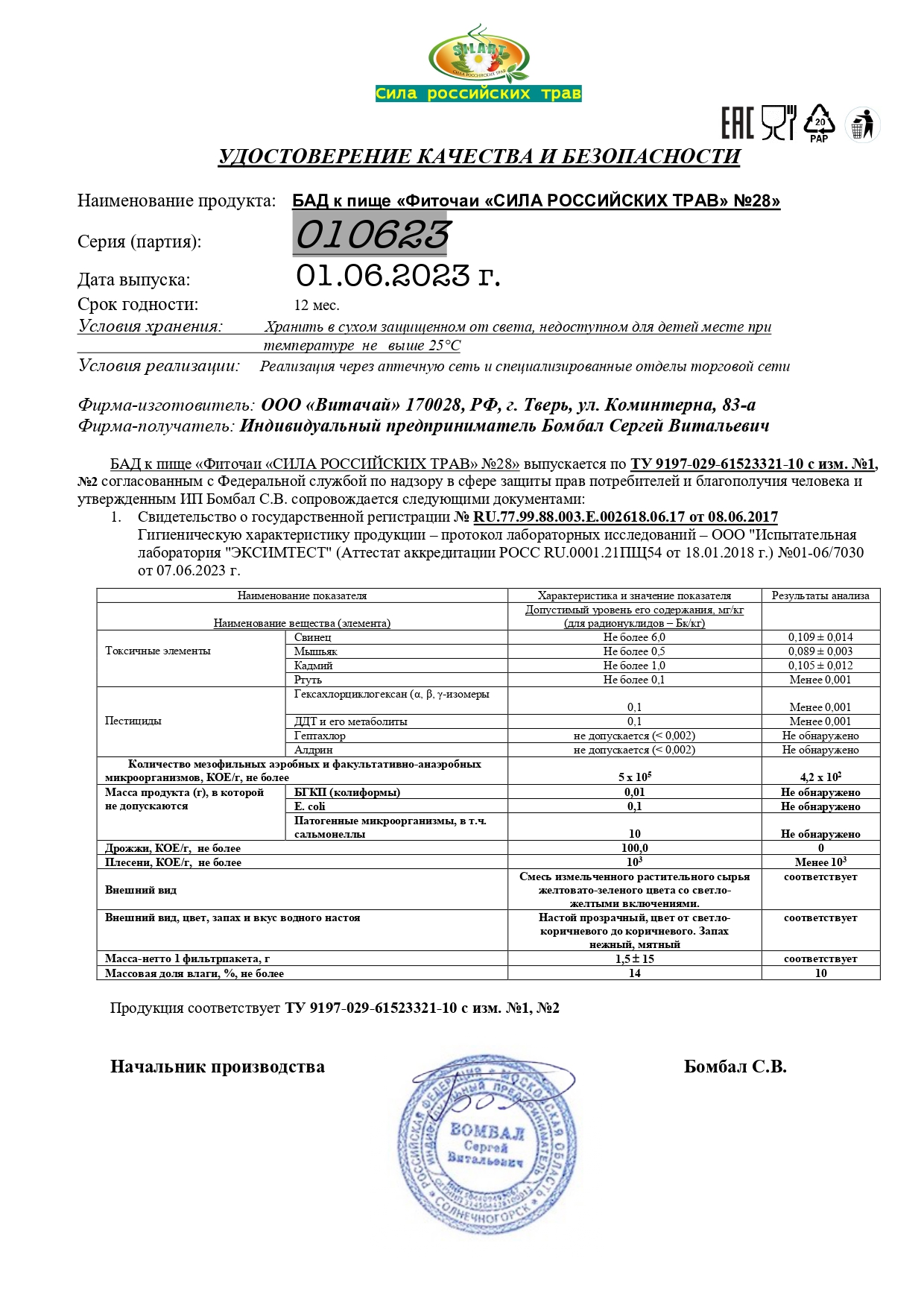Паспорт №062023